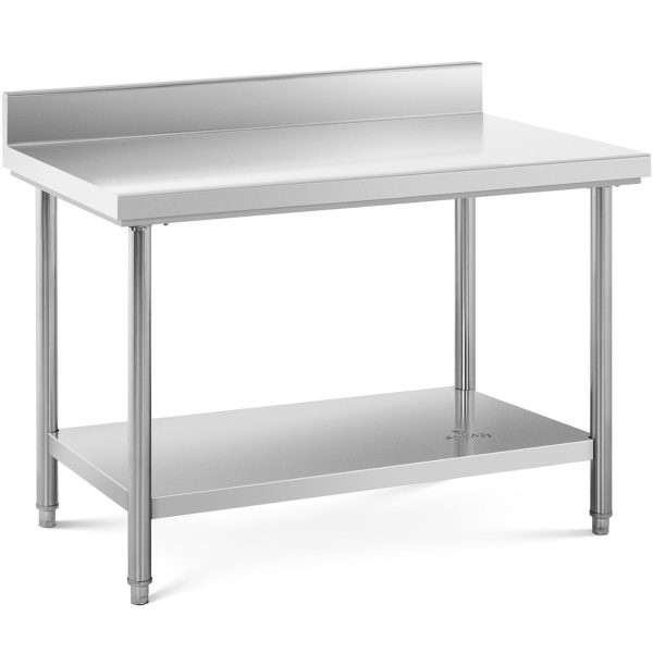 Galda galda darba augšējais tērauda Wrane ar malu un plauktu 120x70cm