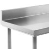 Galda galda darba augšējais tērauda Wrane ar malu un plauktu 120x70cm