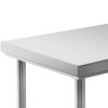 Tērauda nerūsējošā tērauda darba virsmas galds ar 200x60cm plauktu