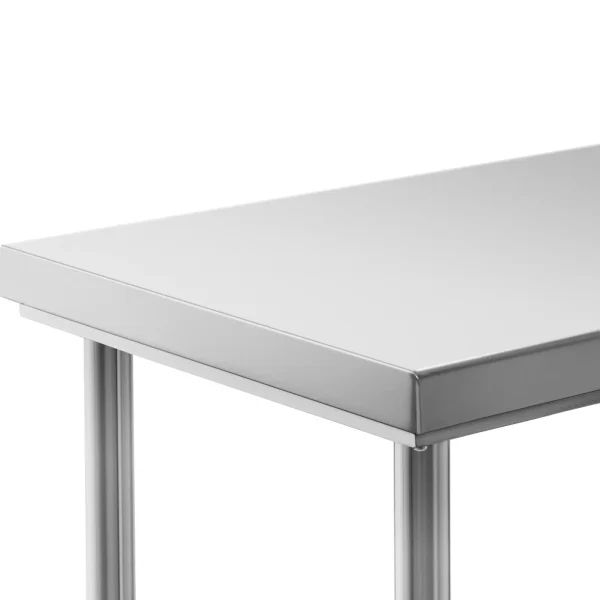 Centrālais tērauda darba virsmas galds ar plauktu 120 x 60 cm