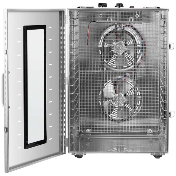 Rūpnieciska pārtikas žāvētājs sēņu augļu augiem 16 režģi 1500 W