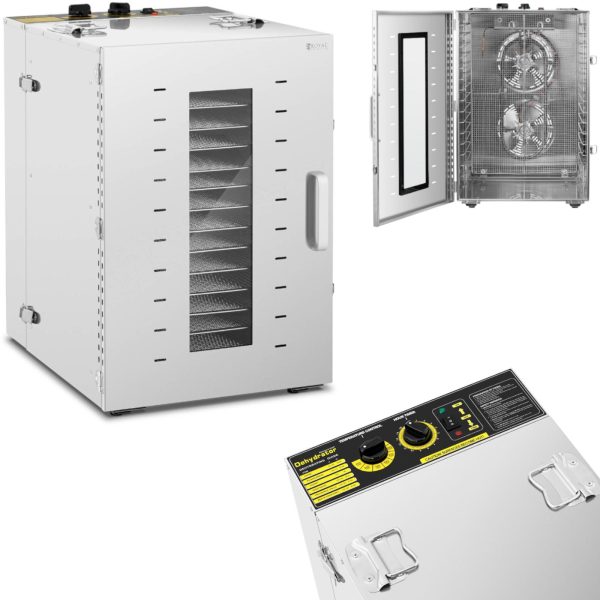 Rūpnieciska pārtikas žāvētājs sēņu augļu augiem 16 režģi 1500 W