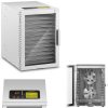 Profesionāls augļu sēņu augu žāvētājs 12 režģi 800 W