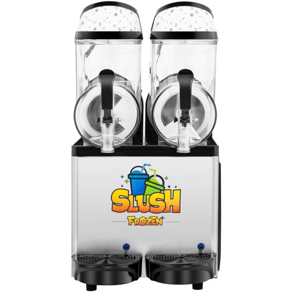 Granitera dzērienu mašīna slush sorbet kokteiļi dubultā 600 2 x 10 l