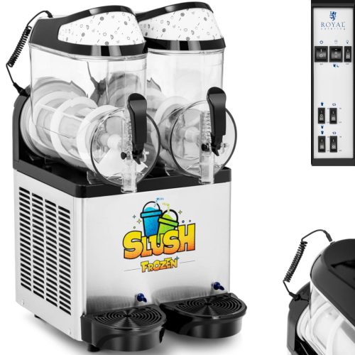 Granitera dzērienu mašīna slush sorbet kokteiļi dubultā 600 2 x 10 l