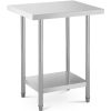 Galda galda galda augšdaļa Nerūsējošā tērauda augšdaļa ar 76x61cm plauktu