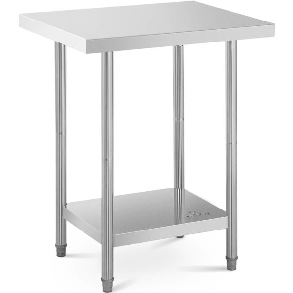 Galda galda galda augšdaļa Nerūsējošā tērauda augšdaļa ar 76x61cm plauktu