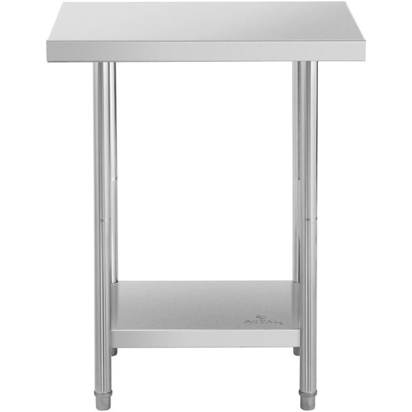 Galda galda galda augšdaļa Nerūsējošā tērauda augšdaļa ar 76x61cm plauktu