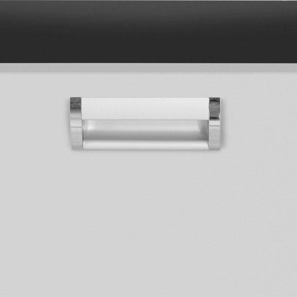 Centrālais darba virsmas galds ar skapi ar bīdāmām durvīm un 3 atvilktnēm 200 x 60 x 85 cm