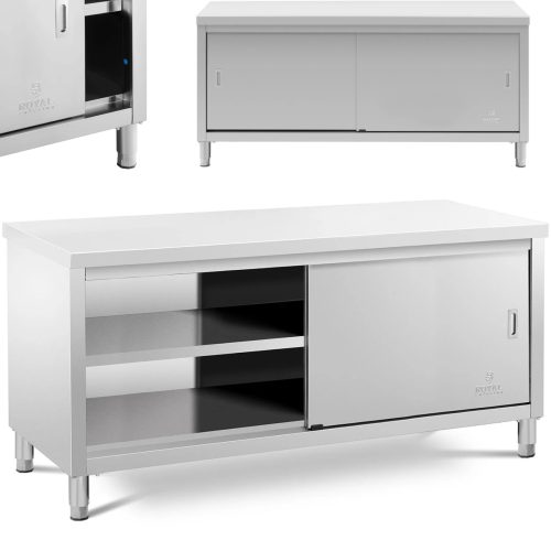 Centrālais darba virsmas galds ar skapja sagrieztām durvīm 180 x 70 x 85 cm
