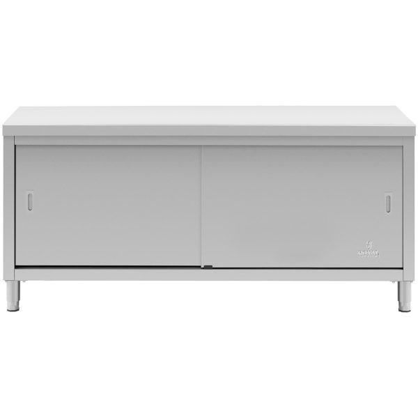 Centrālais darba virsmas galds ar skapja ierobežotām durvīm 180 x 60 x 85 cm