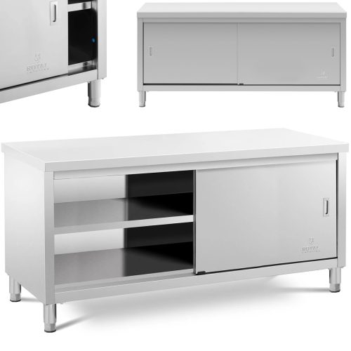 Centrālais darba virsmas galds ar skapja ierobežotām durvīm 180 x 60 x 85 cm
