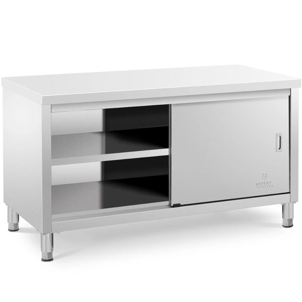 Centrālais darba virsmas galds ar skapja ierobežotām durvīm 150 x 70 x 85 cm