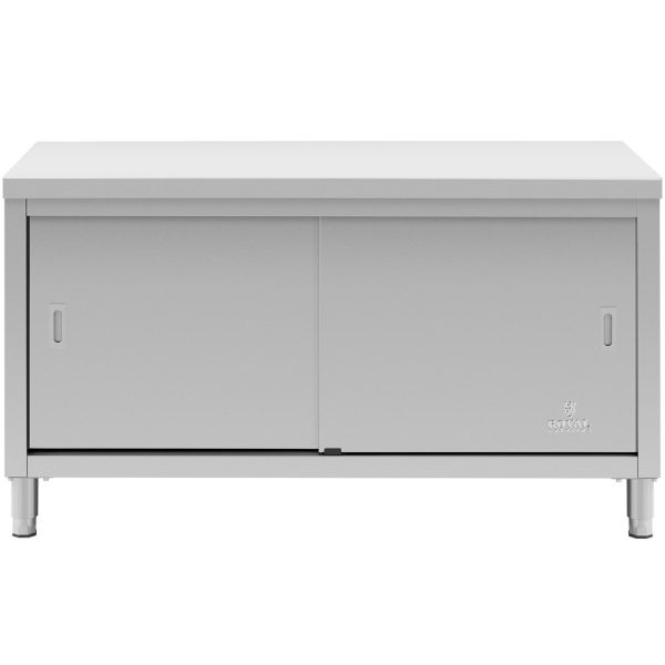Centrālais darba virsmas galds ar skapja ierobežotām durvīm 150 x 70 x 85 cm