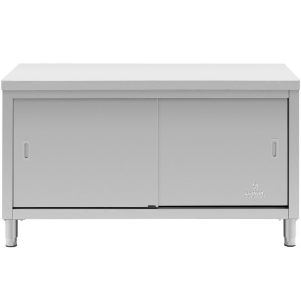 Centrālais darba virsmas galds ar skapja ierobežotām durvīm 150 x 60 x 85 cm
