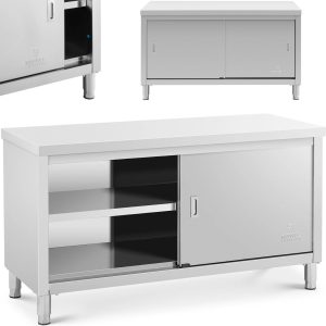 Centrālais darba virsmas galds ar skapja ierobežotām durvīm 150 x 60 x 85 cm