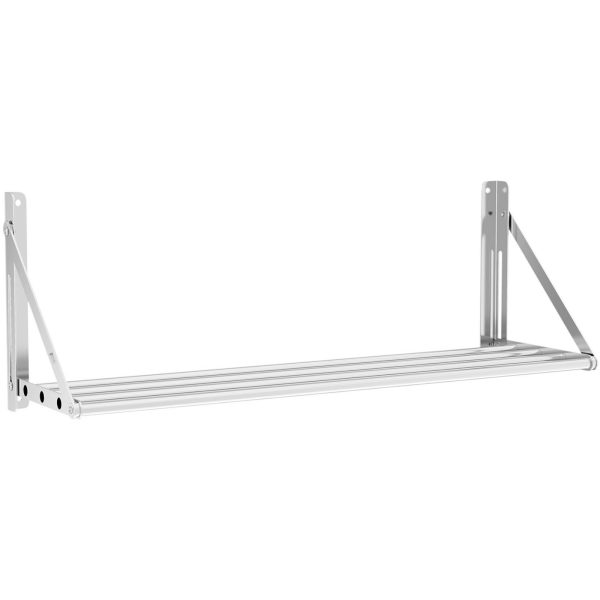 Nerūsējošā tērauda sienas plaukts līdz 40 kg 100 x 30 cm