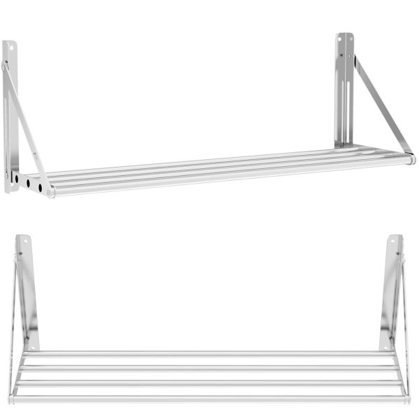 Nerūsējošā tērauda sienas plaukts līdz 40 kg 100 x 30 cm
