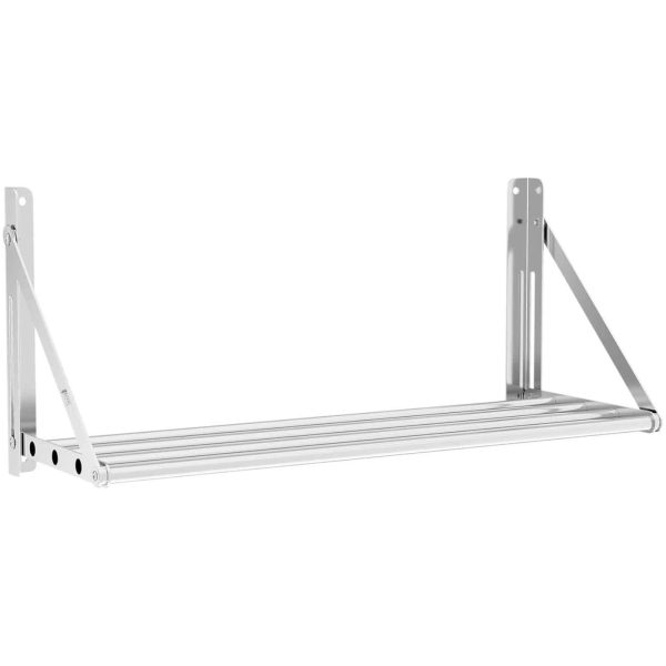 Nerūsējošā tērauda sienas plaukts līdz 40 kg 80 x 30 cm