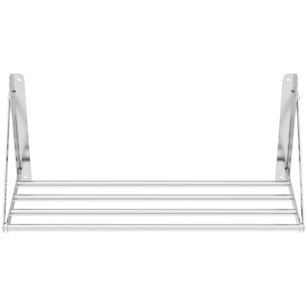 Nerūsējošā tērauda sienas plaukts līdz 40 kg 80 x 30 cm