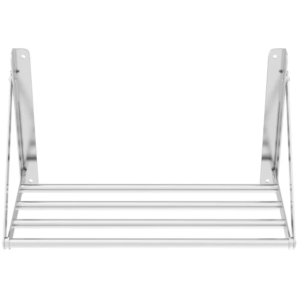 Piekārtu caurules sienas plaukts saliekams tērauds 60 x 30 cm