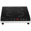Virtuves indukcijas hobs 2 apkures lauki diametrs 26 cm LED 1800 W