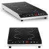 Virtuves indukcijas hobs 2 apkures lauki diametrs 26 cm LED 1800 W