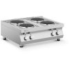 Elektriskā virtuve ar četrām kontrolētu diametru 22 cm 4 x 2600 400 V Itālijā