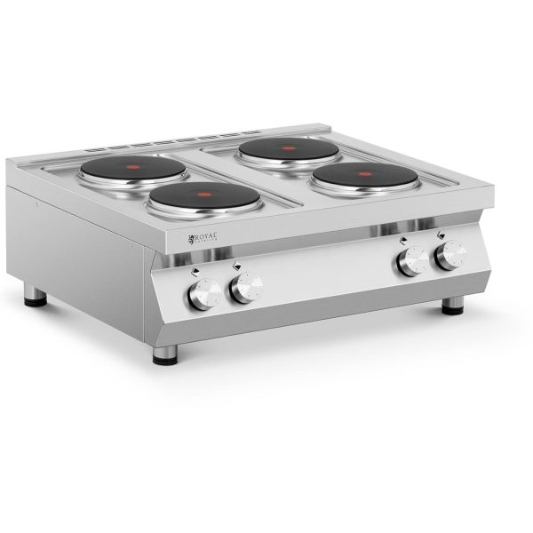 Elektriskā virtuve ar četrām kontrolētu diametru 22 cm 4 x 2600 400 V Itālijā