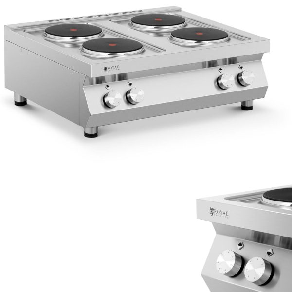 Elektriskā virtuve ar četrām kontrolētu diametru 22 cm 4 x 2600 400 V Itālijā