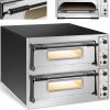 Profesionāla dubultā -ķemmīšu picu krāsns 12 picu diametrā 32 cm 14400 W Profesionāla dubultā -ķemmīšu picu krāsns 12 picu diametrā 32 cm 14400 W