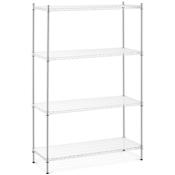 Openwork Chrome darbnīcas plaukts 4 plaukti + 4 paklāji līdz 1 t 1000 kg 120x45x180 cm
