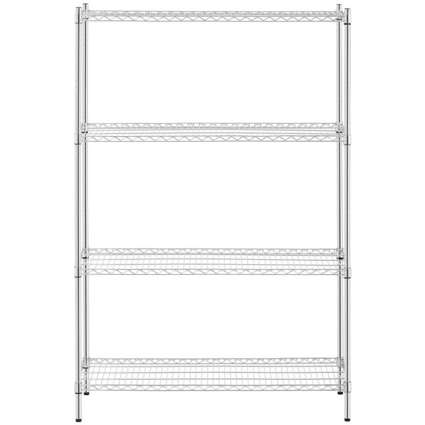 Hromēts darbnīcas plaukts, 4 ažūra plaukti, līdz 1 t, 1000 kg, 120x45x180 cm