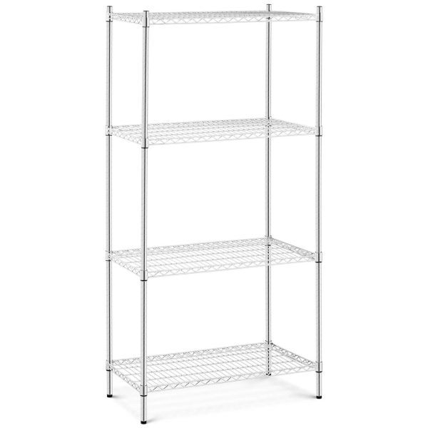 Chrome darbnīcas plaukts 4 vadu plaukti līdz 1 t 1000 kg 90x45x180 cm