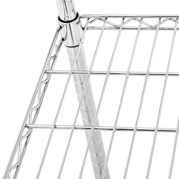Chrome darbnīcas plaukts 4 vadu plaukti līdz 1 t 1000 kg 90x45x180 cm