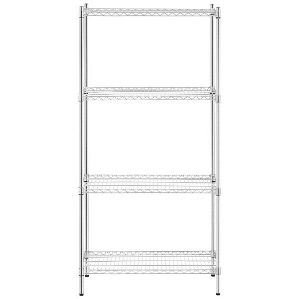 Chrome darbnīcas plaukts 4 vadu plaukti līdz 1 t 1000 kg 90x45x180 cm