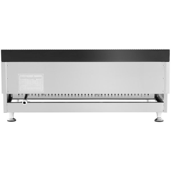 Divkārša gluda gāzes grila nerūsējošā nerūsējošā gāze dabasgāzei 2x 3,1 kW 0,02 bar 74,5 x 40 cm