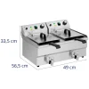 Divkāršās ķembris Double Fryer 2 x 11 l 6000 W
