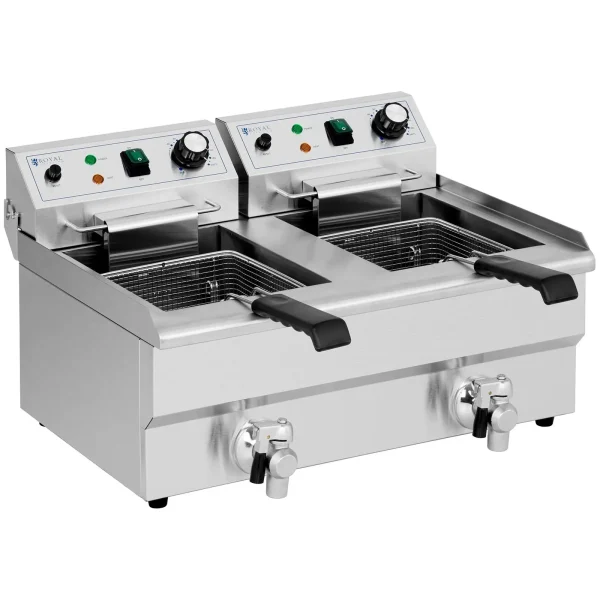 Divkāršās ķembris Double Fryer 2 x 11 l 6000 W