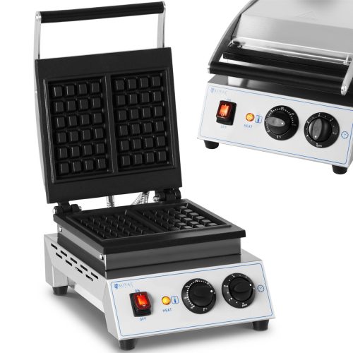 Taisnstūrveida vafeļu dzelzs 2 vafelēm 170 x 210 mm teflon 1500 W