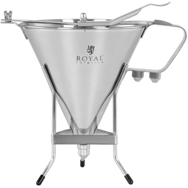 Disektora lielgabals krējuma mērcēm uz nerūsējošā tērauda statīva + 3 sprauslas 1,8 l