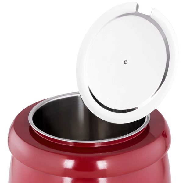 Kociołek termoss elektriskai nerūsējošā tērauda zupai Cool-Touch 400 10 l 35-80c sarkanā krāsā