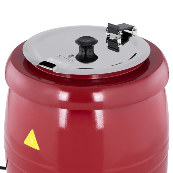 Kociołek termoss elektriskai nerūsējošā tērauda zupai Cool-Touch 400 10 l 35-80c sarkanā krāsā