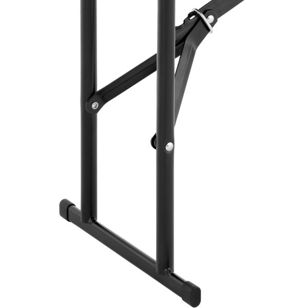 Dārza ēdināšanas stenda salocīšana melna līdz 300 kg 183 x 30 x 43 cm