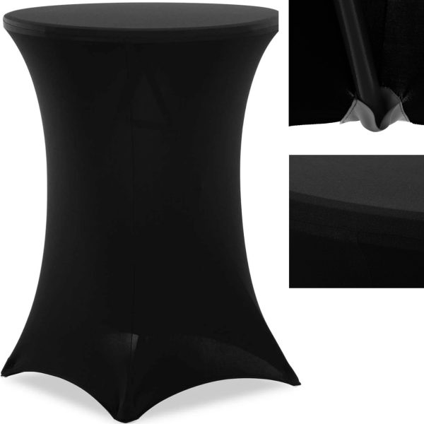 Universāls elastīgs vāks uz joslu galda diametra 80 cm melns
