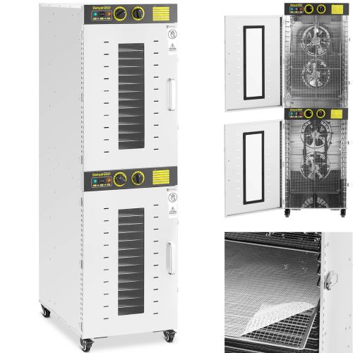Rūpnieciska žāvētājs pārtikas produktiem augļiem 2 kameras 32 režģi 40-90 C 3150 W