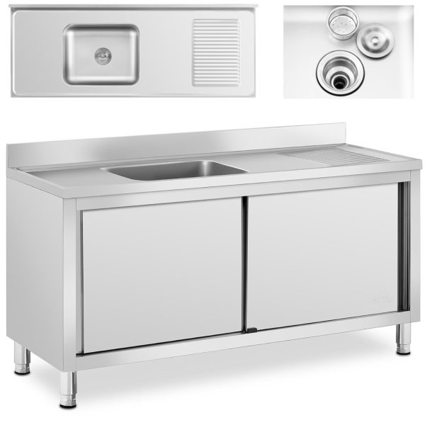 Viena gastronomiskā baseina izlietne ar skapi ar 160 x 60 x 94