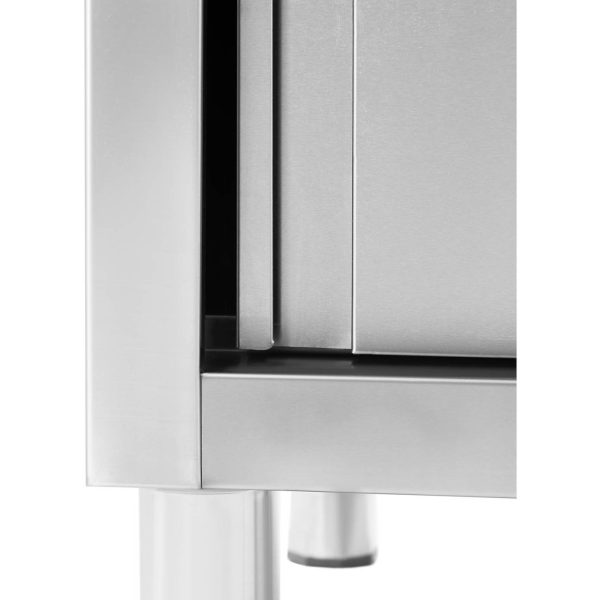Divu ķemmīšu gastronomijas peldbaseins ar 160 x 60 x 95 cm bīdāmo durvju skapi