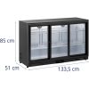 Bāra ledusskapja ledusskapis glazētiem dzērieniem 318 L 220 W