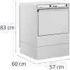 Trauku mazgājamā mašīna traukiem ir zemāks par 50 x 50 cm līdz 30 cikliem/h 6600 W
